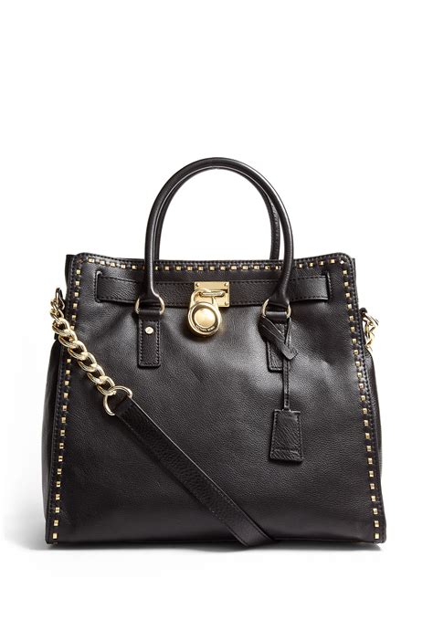 michael kors whipped hamilton north south tote|Michael Kors Hamilton studded tote.